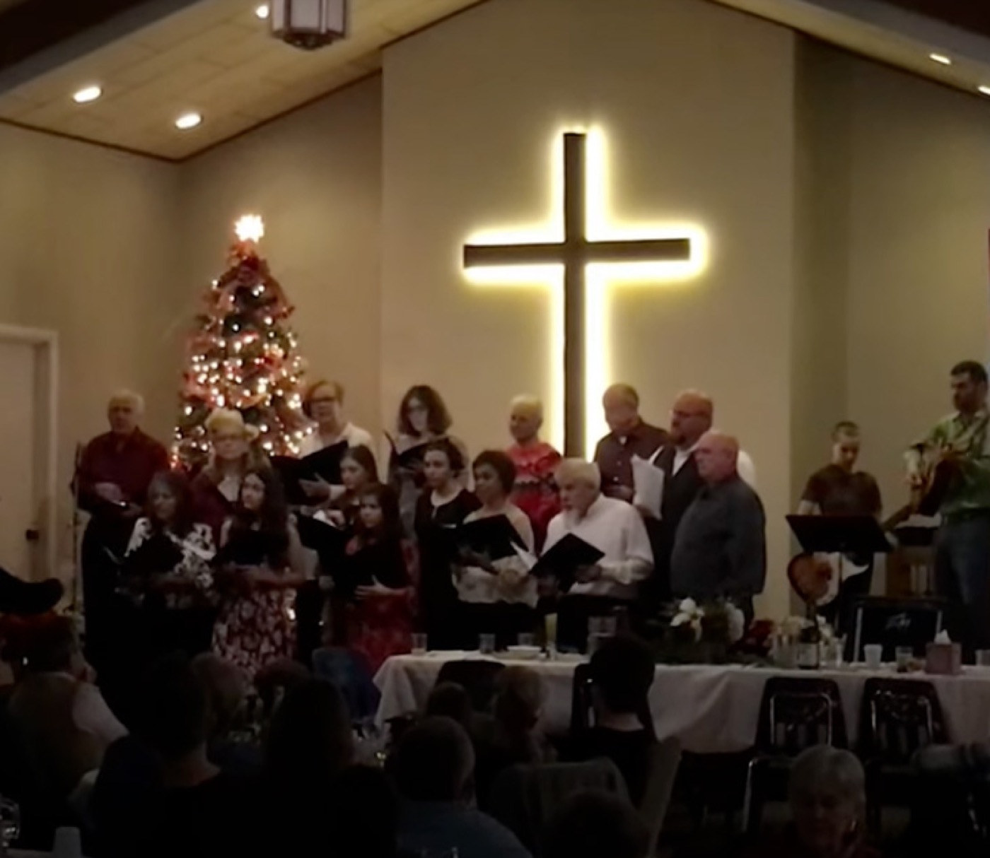 Members of the Sunrise congregation gathered for singing