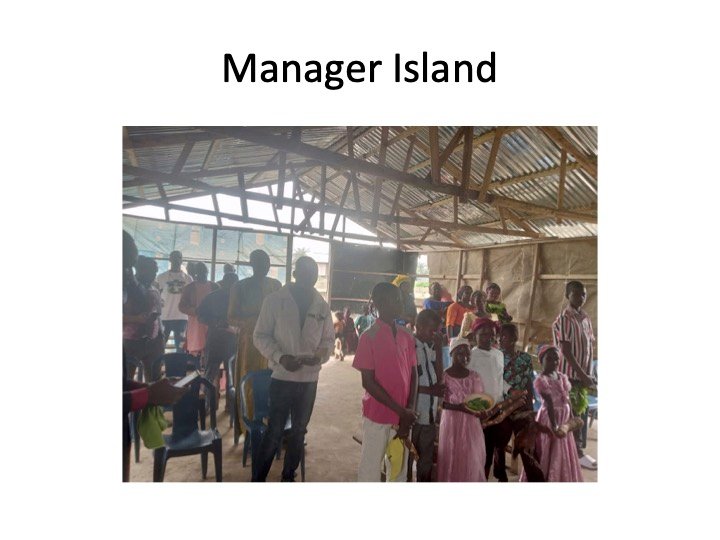 Members of the newest church plant gathered on Manager Island near Lagos